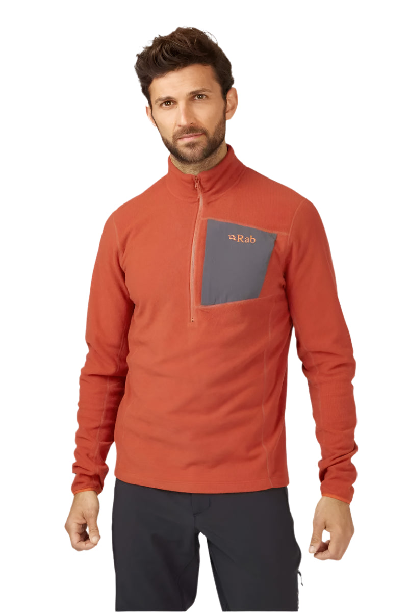 Rab Men's Tecton Pull-On in Red Clay - worn, front