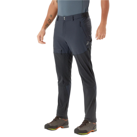 Rab Men's Torque Mountain Pants in Anthracite/Black - worn