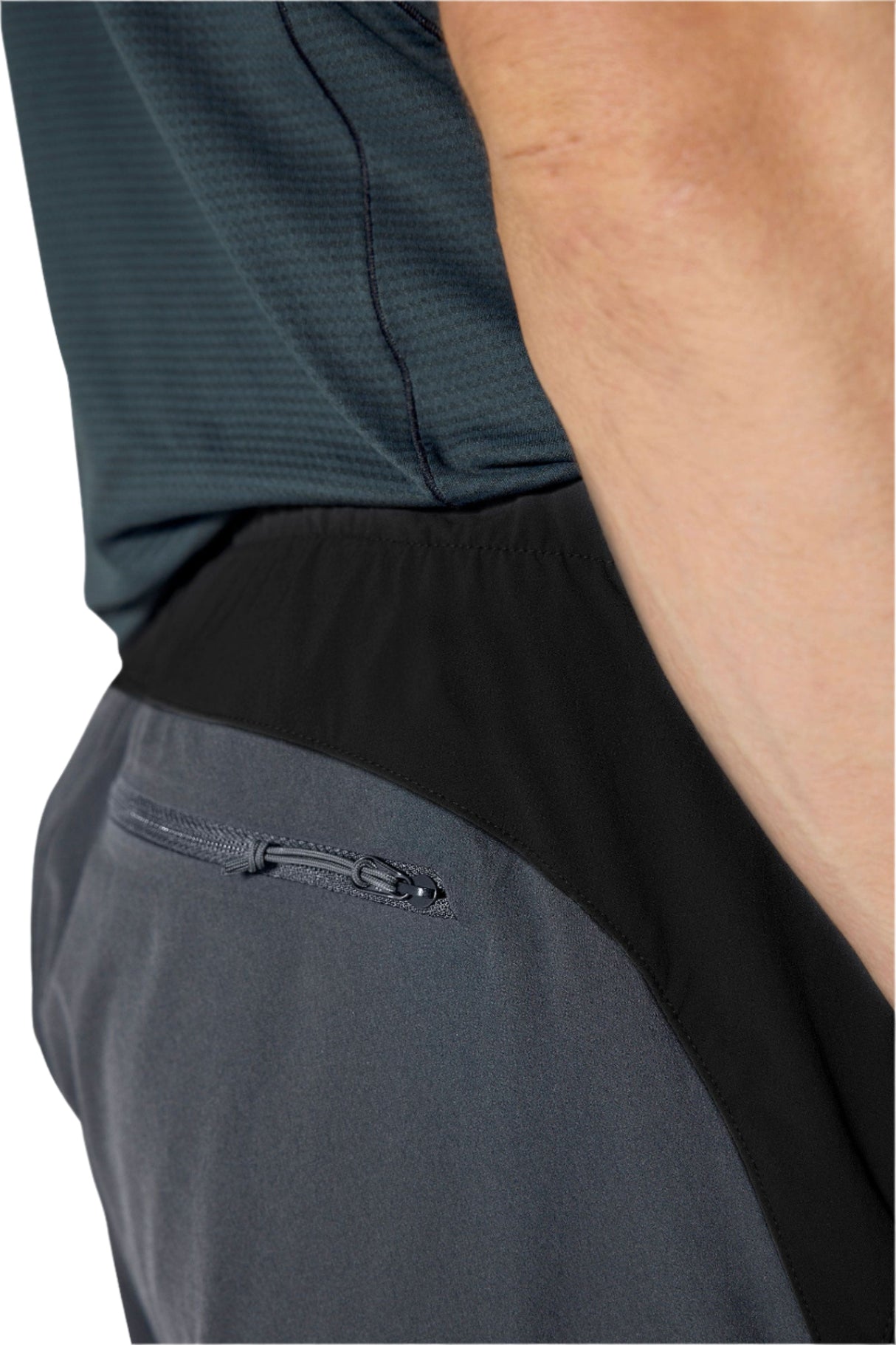 Rab Men's Torque Pants in Anthracite - rear pocket detail