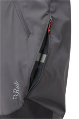 Rab Men's Torque Vapour-Rise Pants in Anthracite - thigh vent detail