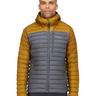 Rab Men's Microlight Alpine Down Jacket in Footprint/Graphite - worn, front
