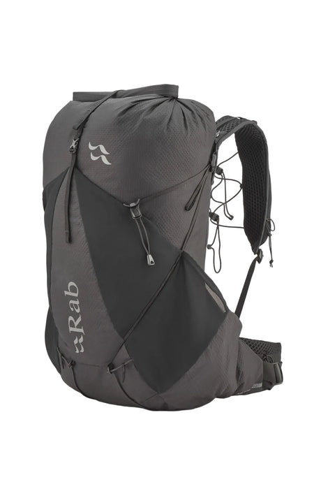 Rab Muon 40L Hiking Pack in Black - Front View