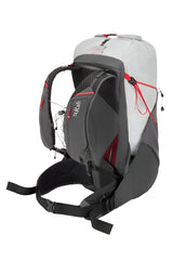 Rab Muon 40L Hiking Pack in Pewter/Graphene - Side View
