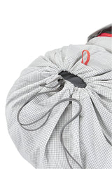 Rab Muon 50L Hiking Pack in Pewter/Graphene - Drawstring Detail