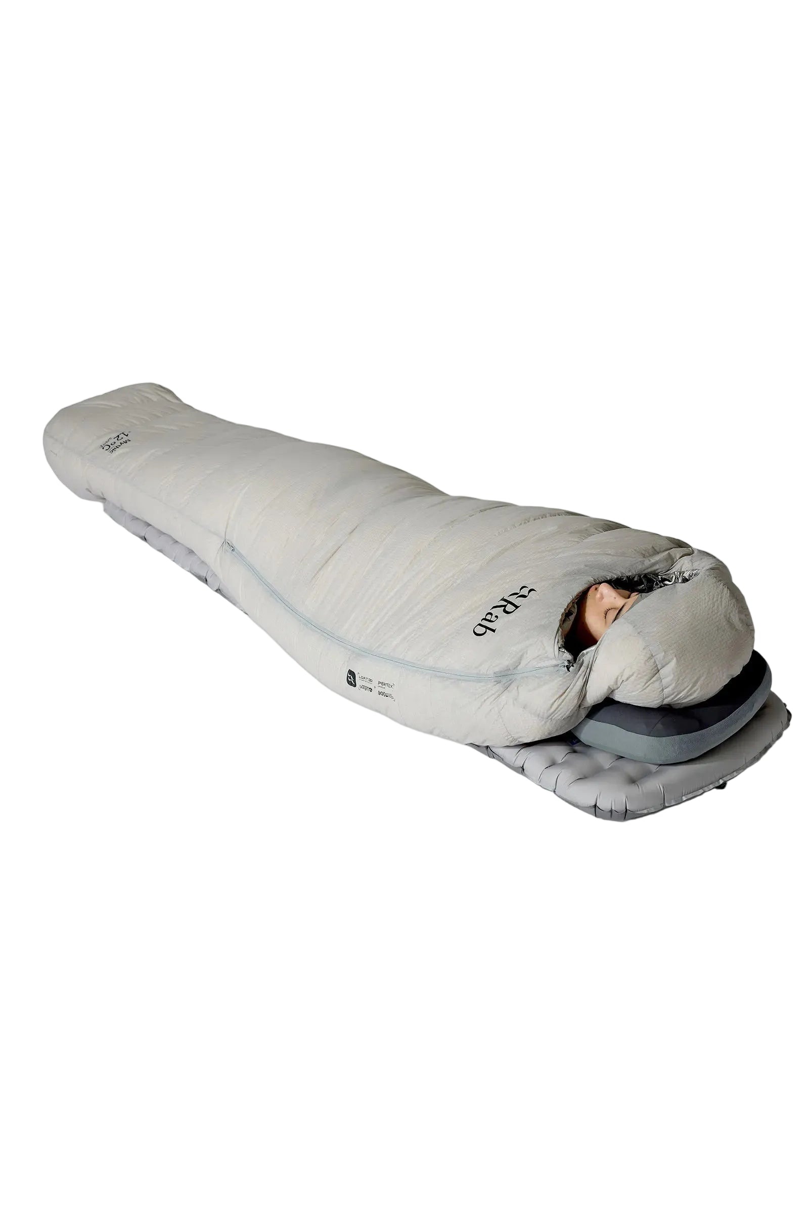 Rab Mythic Down Sleeping Bag (0°C/32F) in Dark Pewter - Packed
