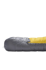 Rab Neutrino Down Sleeping Bag (-6°C/20F) in Graphene/Dark Pollen - Footbox Detail