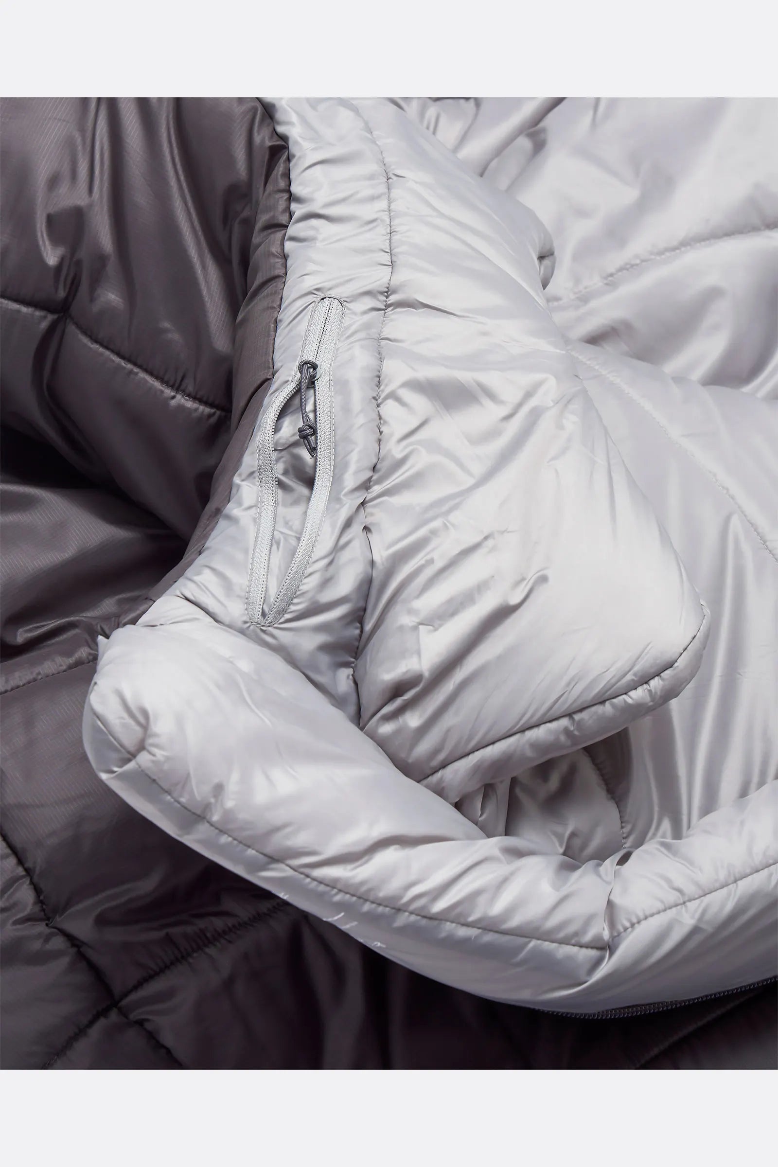 Rab Radeon Synthetic Sleeping Bag (-6°C/20F) in Sage/Graphene - baffle fabric detail