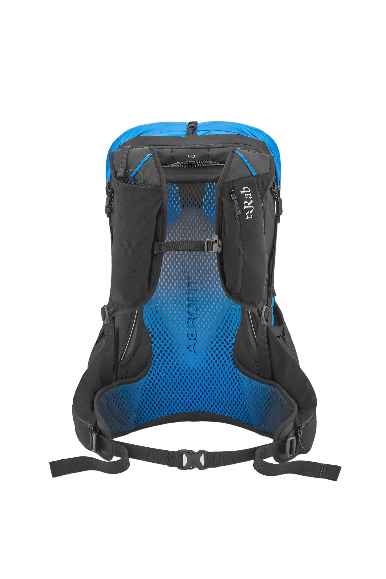 Rab Syclon XP 30L Waterproof Pack in Black/Maya Blue - Back Standalone