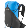 Rab Syclon XP 30L Waterproof Pack in Black/Maya Blue - Front Standalone