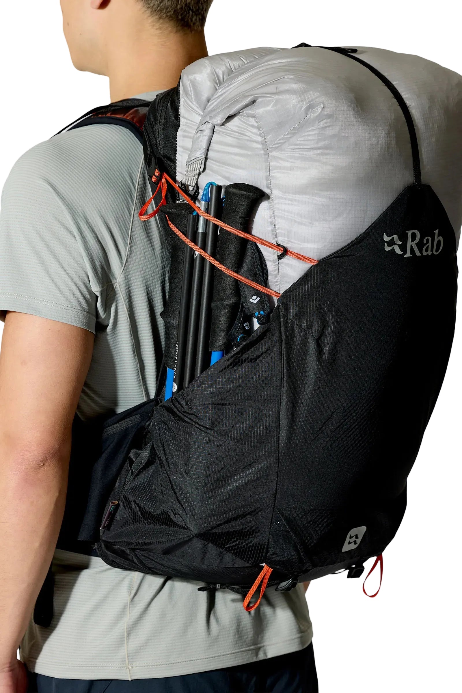 Rab Syclon XP 40L Waterproof Pack in Black/Dark Pewter - Shoulder Strap Detail