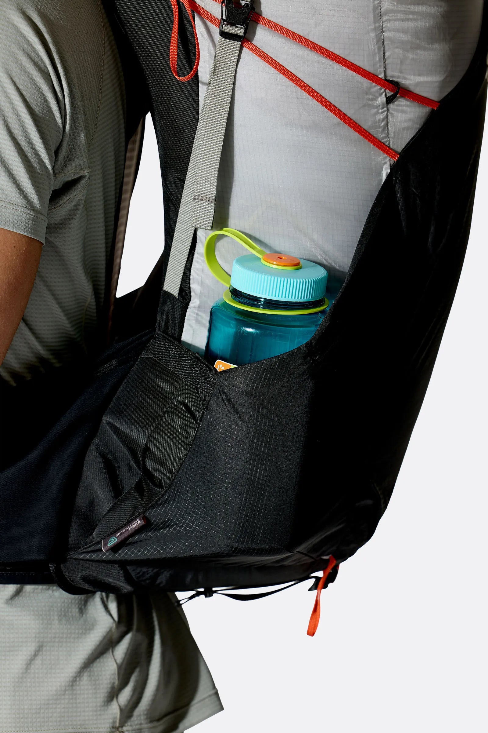 Rab Syclon XP 40L Waterproof Pack in Black/Dark Pewter - Side Pocket Detail