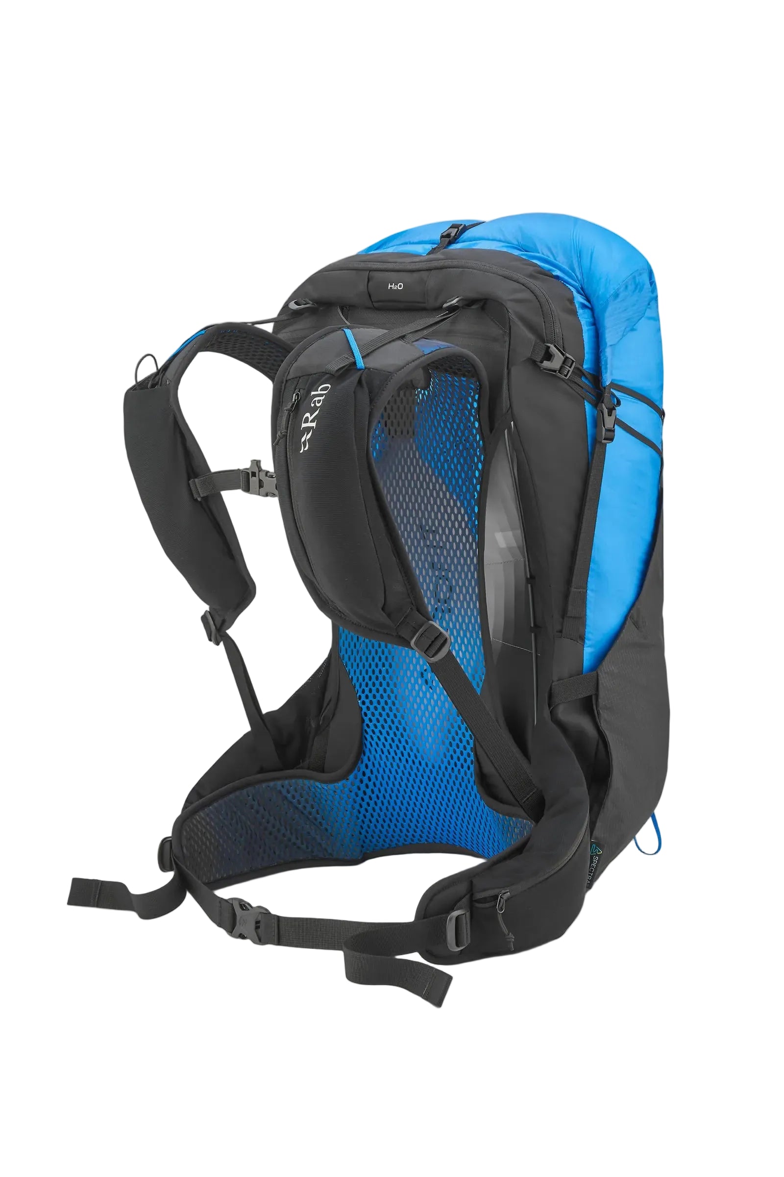 Rab Syclon XP 40L Waterproof Pack in Black/Maya Blue - Side Standalone