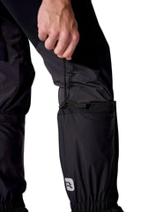 Rab Trek Gaiter in Black - worn, front closure detail