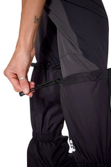 Rab Trek Gaiter in Black - worn, upper closure detail