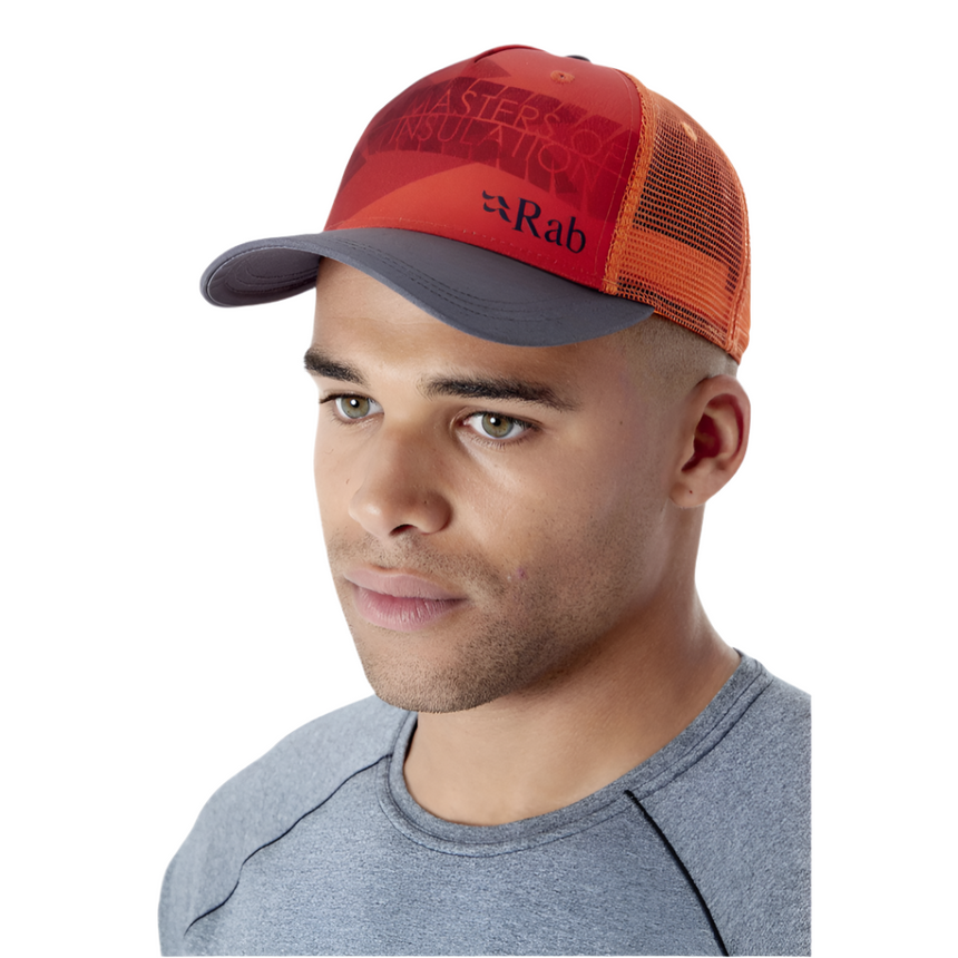 Rab Trucker Masters Cap in Firecracker (Reference) - Worn