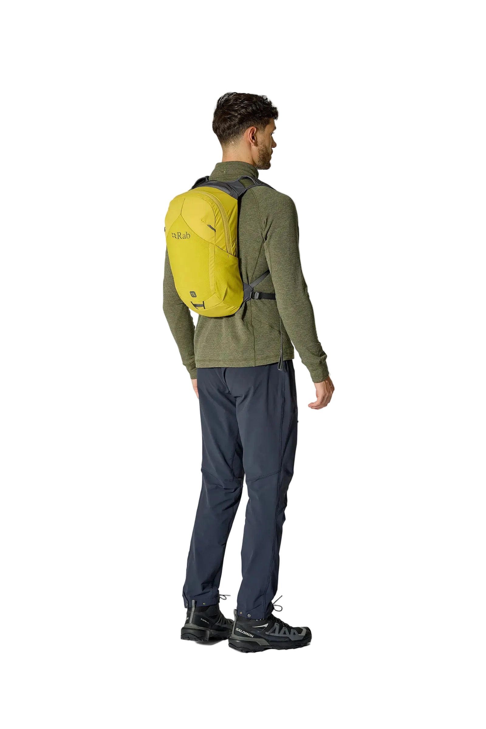 Rab Tygen 12L Day Pack in Dark Pollen - Model Three Quarter View