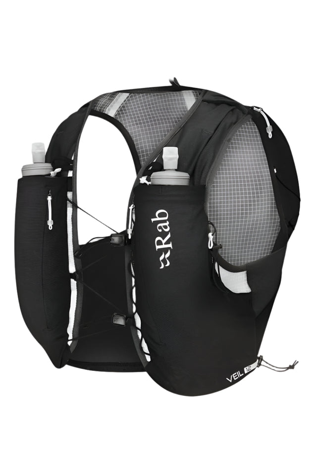 Rab Veil 12L Lightweight Running Vest in Black - Front View