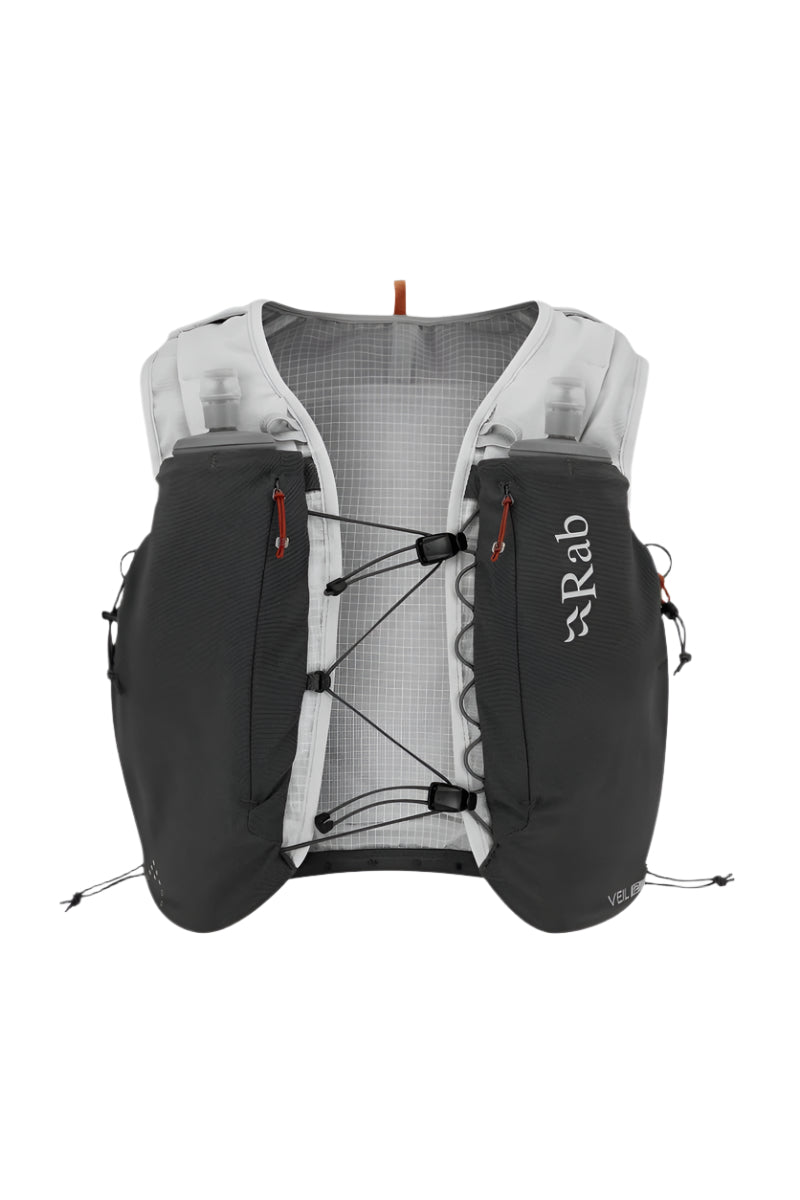 Rab Veil 12L Lightweight Running Vest in Gargoyle/Graphene - Back View