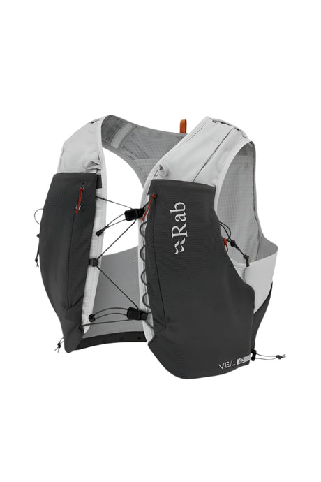 Rab Veil 12L Lightweight Running Vest in Gargoyle/Graphene - Front View