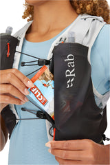 Rab Veil 12L Lightweight Running Vest in Gargoyle/Graphene - Gel Pocket Detail