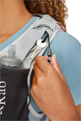 Rab Veil 12L Lightweight Running Vest in Gargoyle/Graphene - Rear Compartment Open