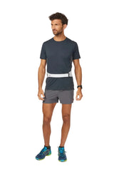 Rab Veil 1L Lightweight Belt Pack in Gargoyle/Graphene - Model Front View