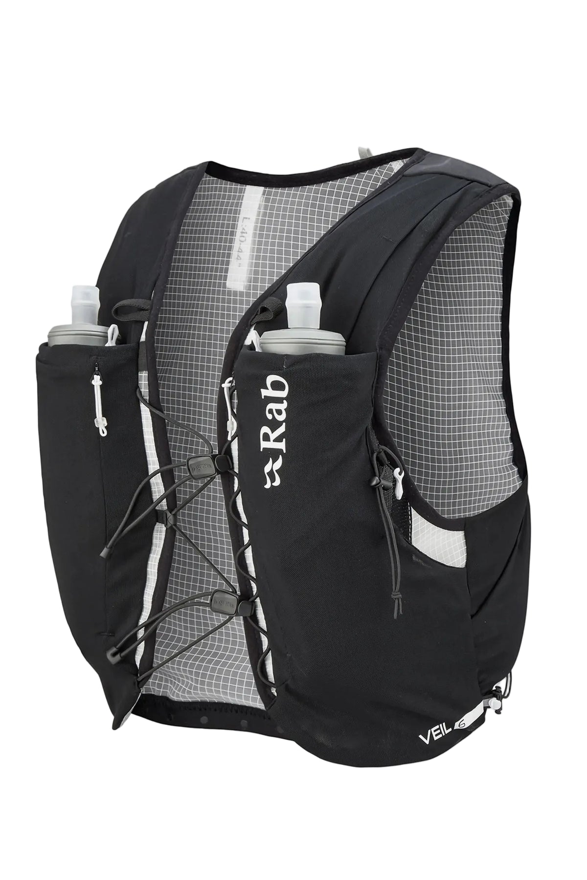 Rab Veil 6L Lightweight Running Vest in Black - Three Quarter Front View