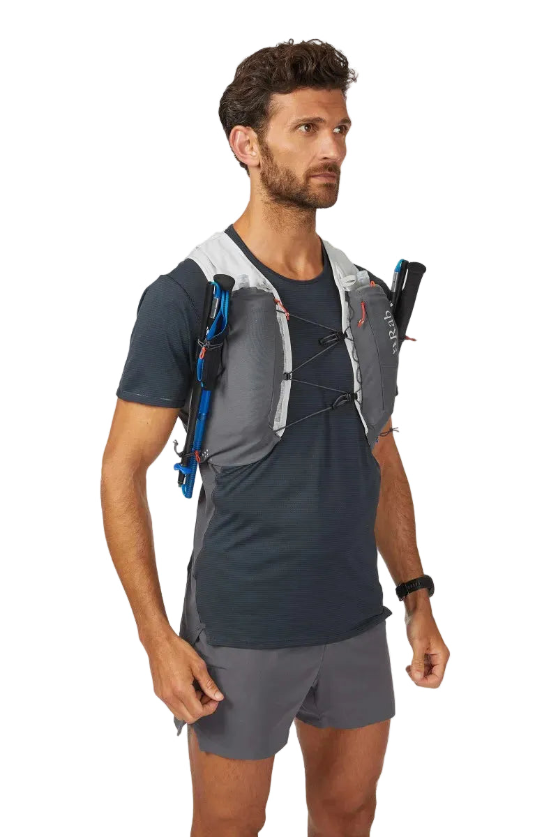 Rab Veil 6L Lightweight Running Vest in Gargoyle/Graphene - Model Front View Alternative