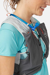 Rab Veil 6L Lightweight Running Vest in Gargoyle/Graphene - Bungee Pole Holder Detail