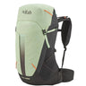 Rab Women's Airox ND 28 Day Pack in Fig Green/Black - Front View