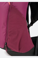 Rab Women's Airox ND22L Day Pack in Mulberry - Side View