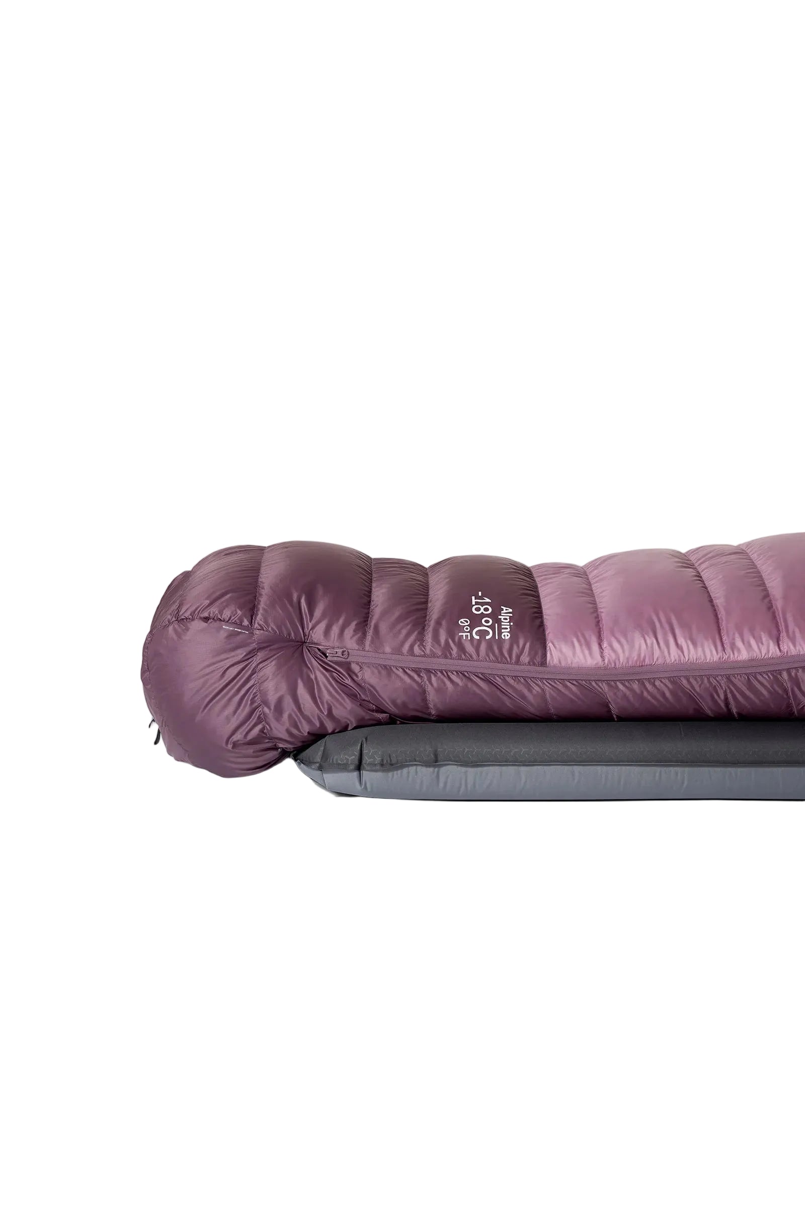 Rab Women's Alpine Down Sleeping Bag (-18°C/0F) in Iris/Dark Iris - worn