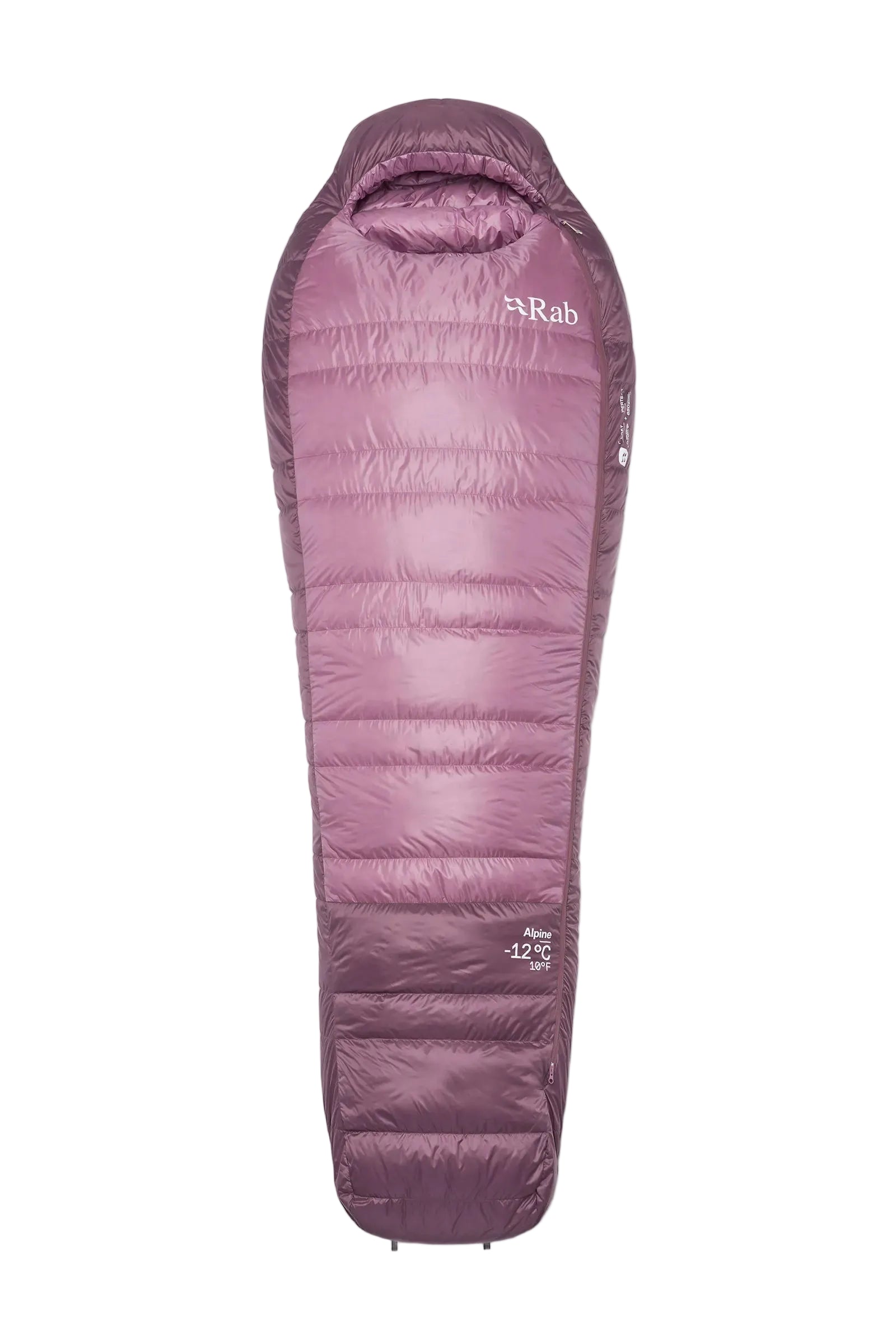 Rab Women's Alpine Down Sleeping Bag (-12°C/10F) in Iris/Dark Iris - Front