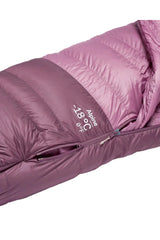 Rab Women's Alpine Down Sleeping Bag (-6°C/21F) in Iris/Dark Iris - Baffle Detail