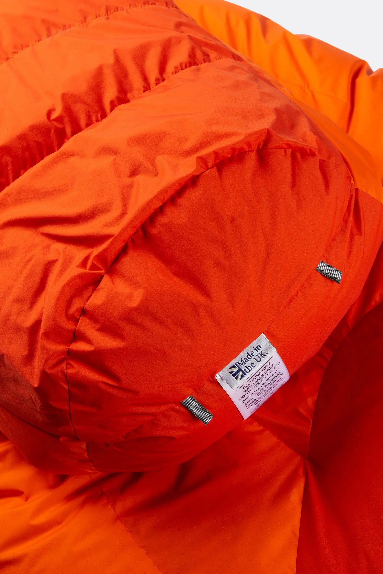 Rab Women's Andes Infinium 800 Down Sleeping Bag in Atomic - neck collar detail