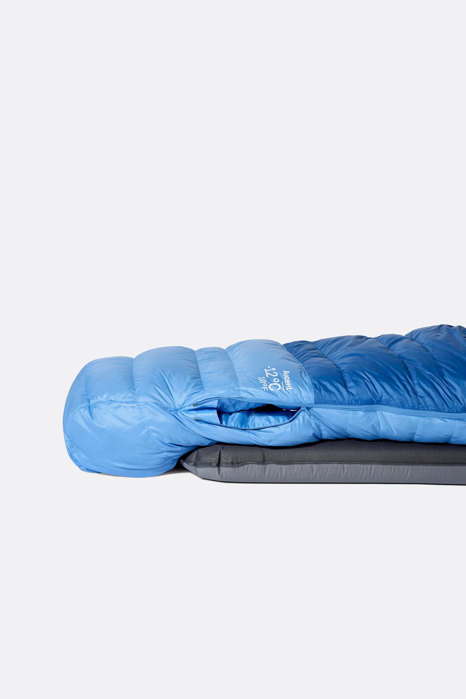 Rab Women's Ascent Down Sleeping Bag (-18°C/0F) in Dark BlueBird/BlueBird - Stuff Sack