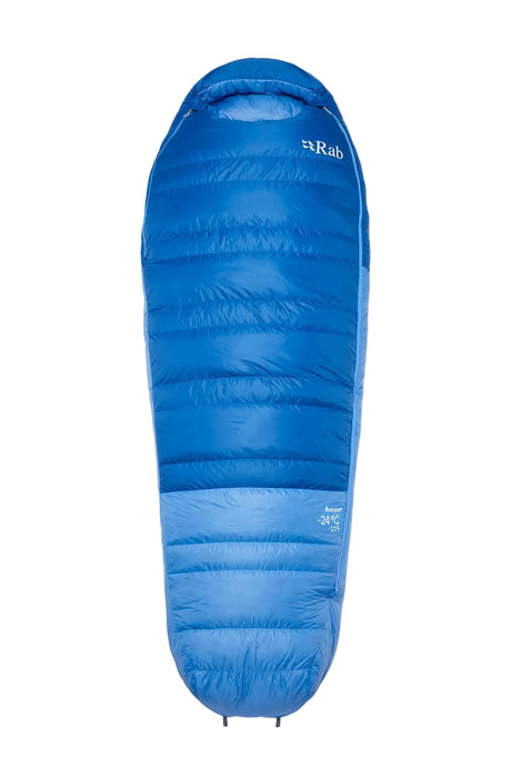 Rab Women's Ascent Down Sleeping Bag (-24°C/-11F) in Dark Bluebird/Bluebird - Front