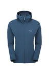 Rab Women's Borealis Hooded Jacket in Tempest Blue - front
