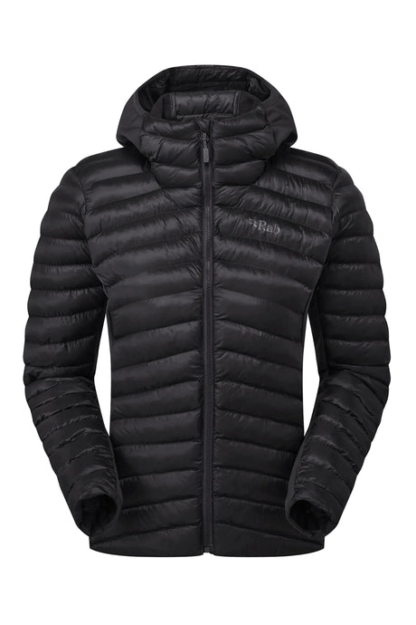 Rab Women's Cirrus Flex Insulated Hooded Jacket in Black - front