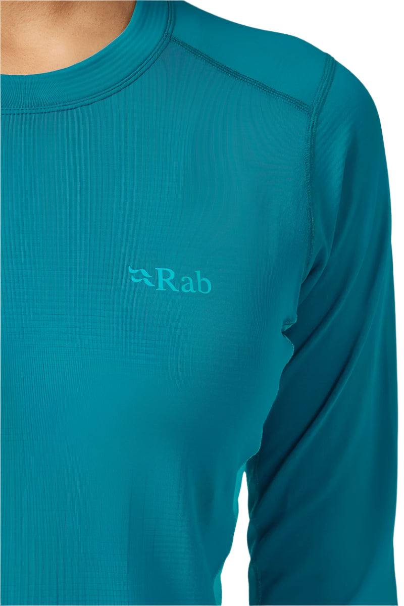 Rab Women's Conduit Crew in Ultramarine (styling reference) - detail