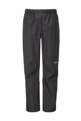 Rab Women's Downpour Eco Waterproof Full Zip Pants in Black - front