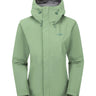 Rab Women's Downpour Waterproof Jacket in Fig Green - front