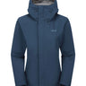 Rab Women's Downpour Waterproof Jacket in Tempest Blue - front