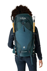 Rab Women's Exion ND45L Hiking Pack in Orion Blue - Pole Carry