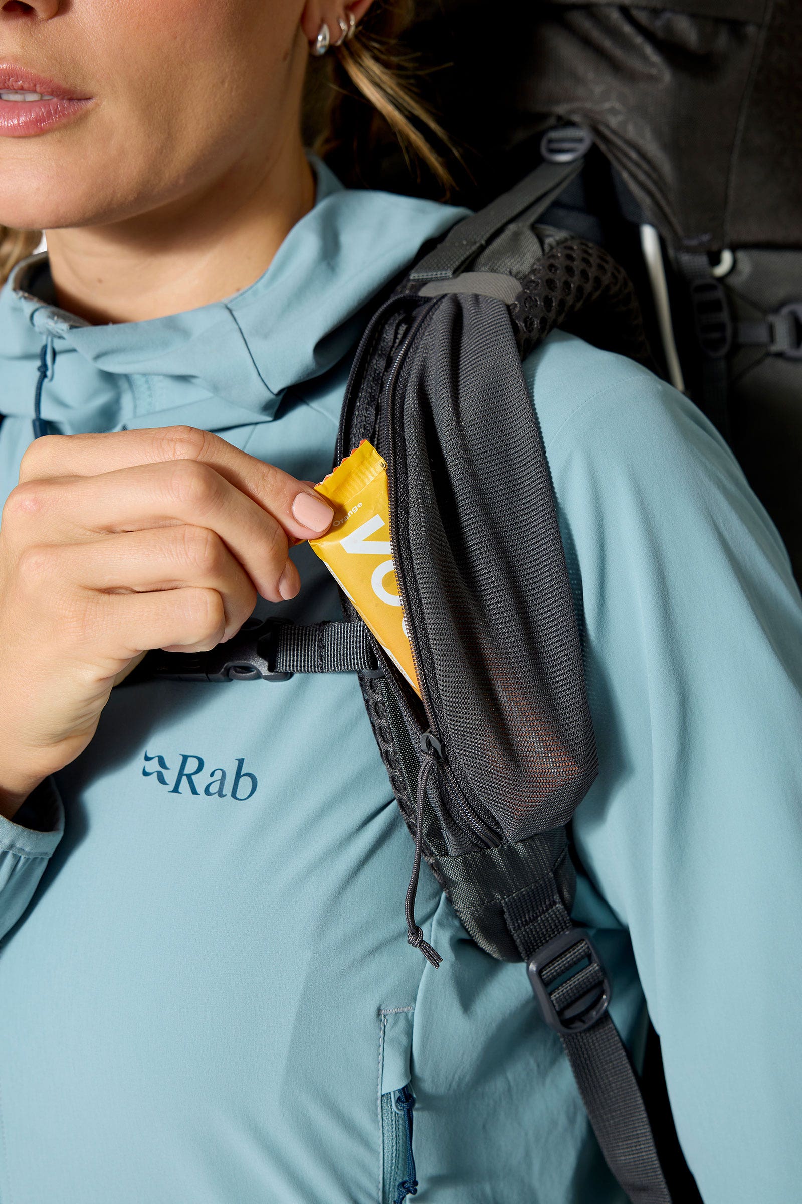Rab Women's Exion ND65L Hiking Pack in Anthracite/Graphene - Harness Detail