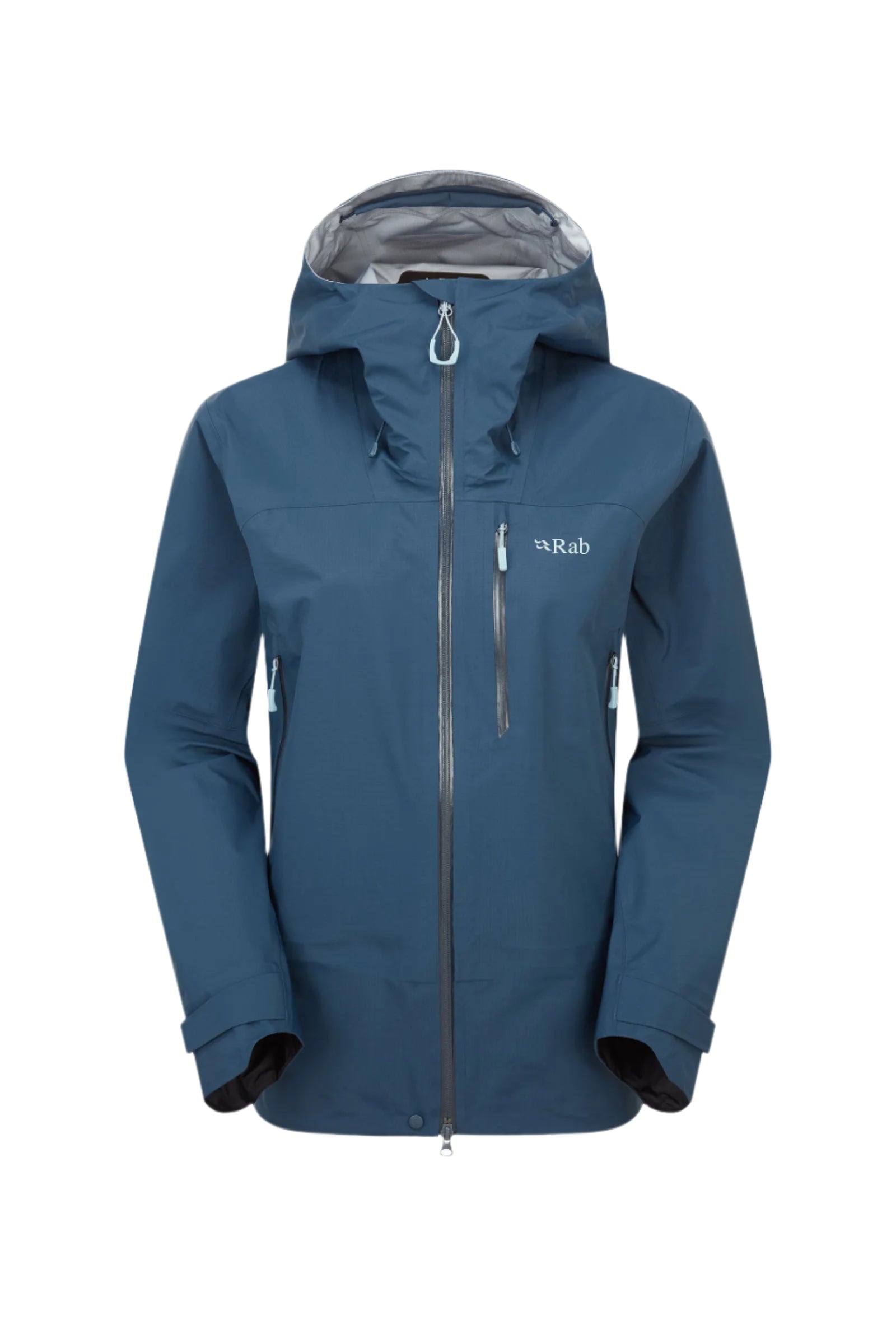 Rab Women's Firewall Mountain Waterproof Jacket in Tempest Blue - front