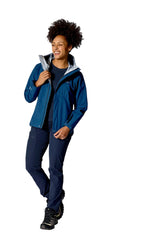 Rab Women's Firewall Waterproof Jacket in Tempest Blue - worn, front