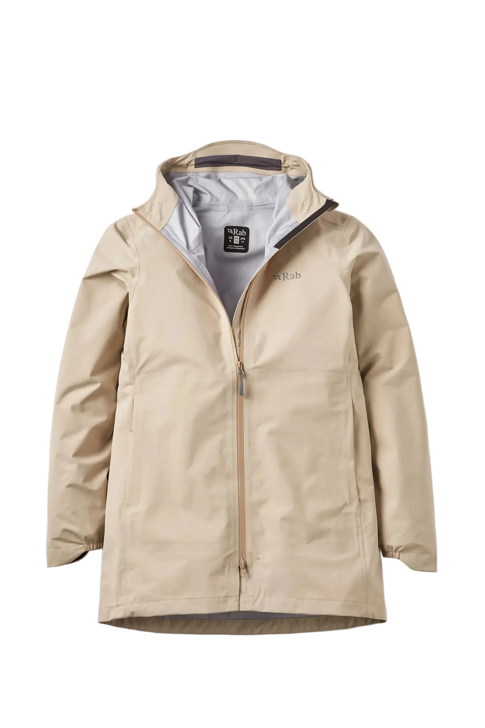 Rab Women's Firewall Waterproof Parka in Dark Pebble - front