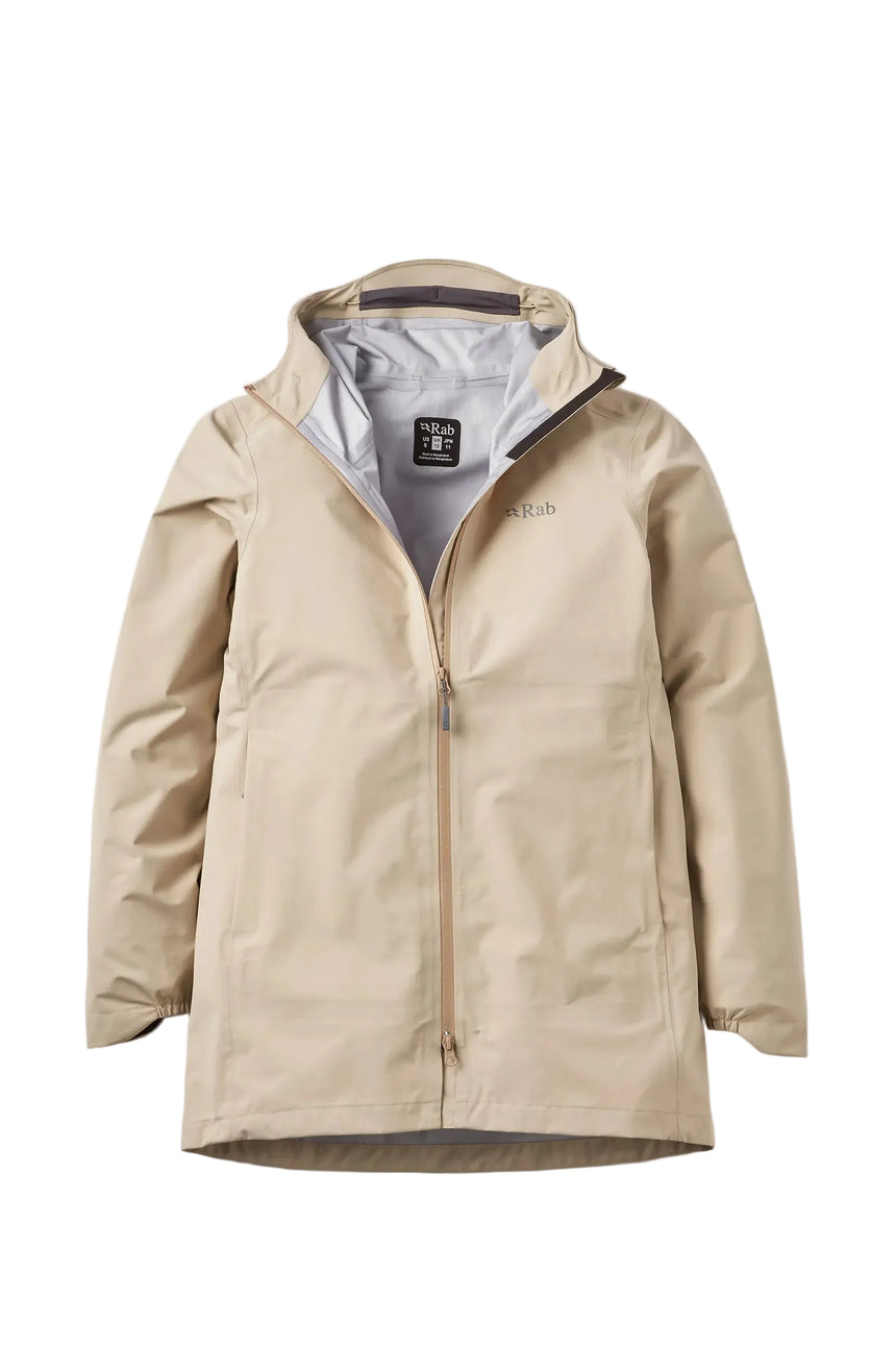 Rab Women's Firewall Waterproof Parka in Dark Pebble - front