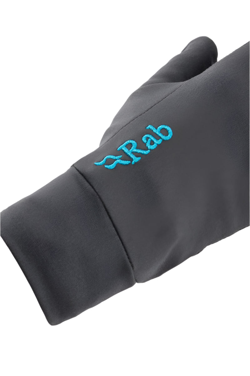 Rab Women's Flux Liner Gloves in Beluga - Cuff Detail